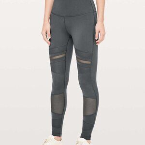 Lululemon Wunder Under Mix and Mesh High Rise tight, size 8, melanite